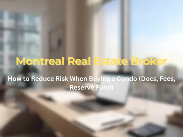 Montreal Real Estate Broker How to Reduce Risk When Buying a Condo