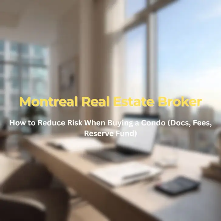 Montreal Real Estate Broker How to Reduce Risk When Buying a Condo